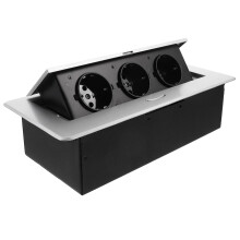 Conference Table Power Outlet with Easy Installation, Recessed Desk Power Socket Box for Office Desks