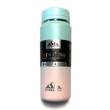 Sticlă de apă pentru copii Hydrapeak Mini20oz cu capac cu pai, oțel inoxidabil