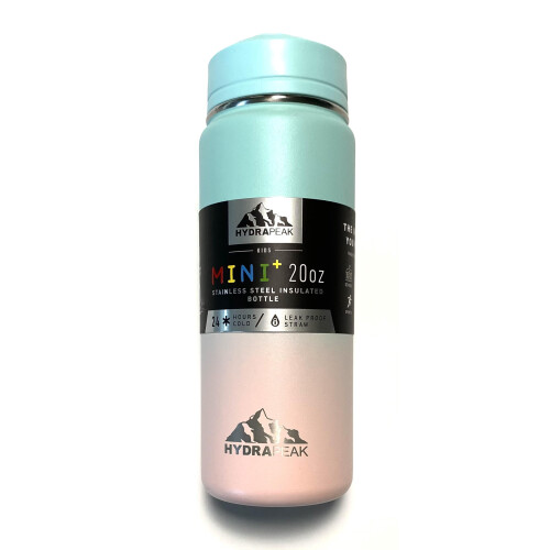 Hydrapeak Mini20oz Barn Vattenflaska med Sugrörslock Rostfritt Stål