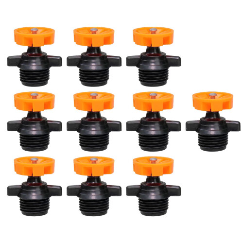 Grøn sprinklervandingsdyse til udsalg, 10 orange dyser x 10