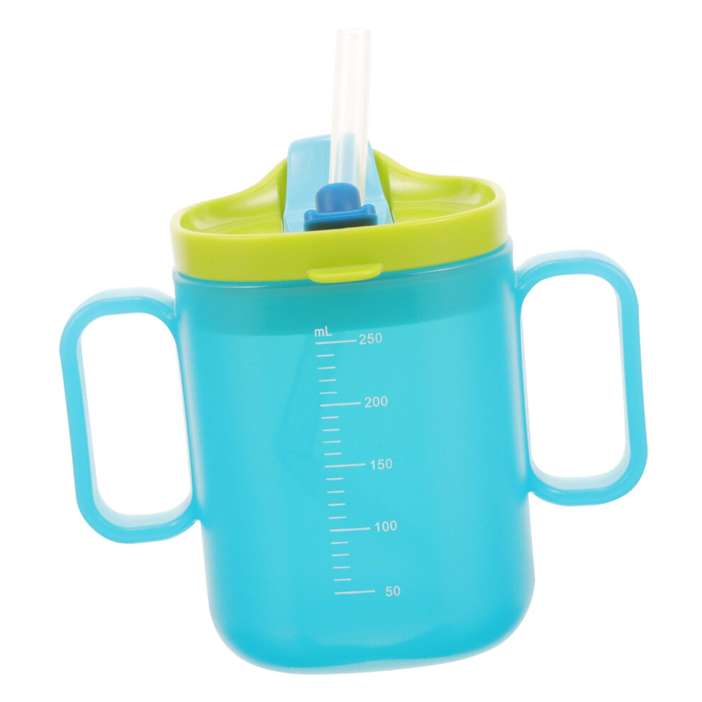 Adaptive Drinking Cup for Elderly and Disabled with SpillResistant Straw Lid and Easy Grip Design