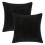 Moderne sortstribet polyesterpude 45 x 45 cm, 2 stk. 5