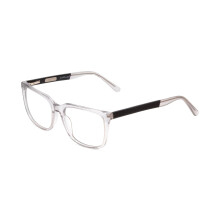 +6.00 Reading Glasses for Men and Women, Magnification, Square Clear Crystal Frame, DualTone Design