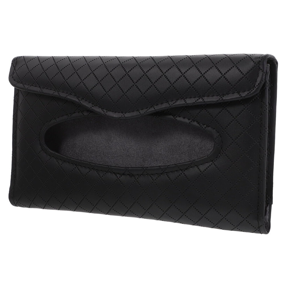 Leather Car Tissue Holder Box With Stylish Leather Finish, Easy Onehand Access And Quick Installation 9045646665412