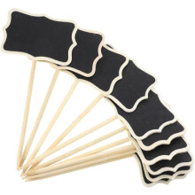 10pcs Mini Chalkboards with DoubleSided Writing Surface, Wooden Chalkboard Signs for Weddings, Parties and Garden Labels