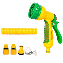 Expandable Garden Hose with Spray Gun, Durable TripleLayer Core, Tangle Flexible Hose for Lawn Watering (Yellow)
