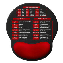 Mouse Pad PU Sponge Mousepad With Ergonomic Wrist Support-Red