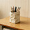 Artistieke getextureerde hars briefpapierhouder voor-Wit 7