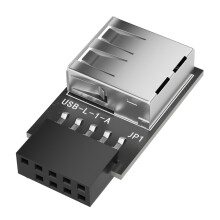 Plastic Metal 9Pin to USB2.0 Adapter For-single port left