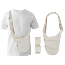 Travel Money Belt Hidden Passport Holder with AntiTheft Design, Slim Crossbody Bag for Travel