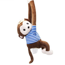 Car Tissue Box Cover Cute Monkey Tissue Holder Soft Plush PP Cotton Design for Car and Home