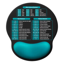 Grand tapis de souris avec support de poignet pour une-bleu