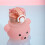 Bear Straw Bottle - 800ml Vandflaske med Gradient og Strop (Pink Blå) 4