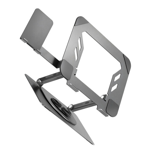 Multiple Angle Laptop Risers With Integrated Phone Stand And