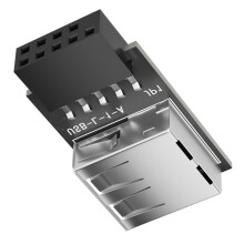 Plastic Metal 9Pin to USB2.0 Adapter For-single port right