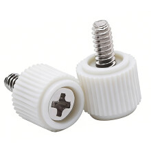 100Pcs Black Handle Screws Crossing Recessed Screw-White