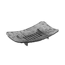Transparent Glacier Patterned Soap Dish Box 20pcs for Bathroom Shower Sink Countertop Neutral Black Style