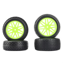 86mm RC Car Wheels and Buggy Tires Set for Wltoys 144001 124019 104001, Enhanced OffRoad Traction