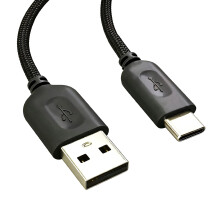 Zware gamingmuiskabel, 2 m lang met anti-interferentie-Zwart