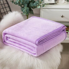 Lilac Fleece Blanket 79x90 Inch Soft Plush Throw for Bed and Couch Lightweight FullLength Coverage