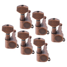 Coffee Guitar Tuning Pegs Set for Acoustic Electric Guitar, Sealed Gear Heads, Stable Performance, Easy Installation
