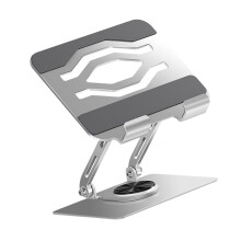 Tragbarer, faltbarer Halter, drehbarer Tablet-Ständer mit-Silber