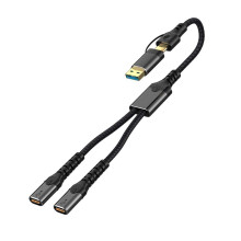 Multifunctionele Type C-adapter Efficiënte-usb naar 2 typec