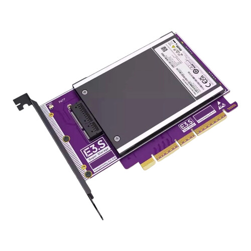 E3.S-auf-PCIe-5.0-Adapterkarte mit 128 Gbit/s Geschwindigkeit