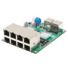 Miniature 10 Port Gigabit Switches 8 Poe Port Wide-standard
