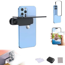 2025 Adjustable Smartphone Camera Mirror Clip with HD Reflection Lens for iPhone and Android Photography (Black1pc)