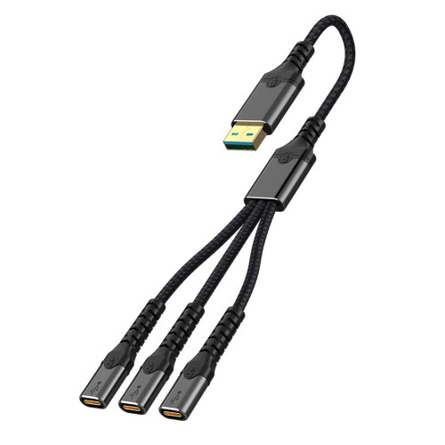 USB Splitter Type C to 2/3 Type C Female Adapters,-1 to 3typec