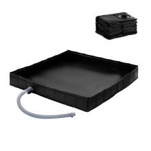 Shower Tray Upgraded Foldable Shower Base Bottom Drain Hole Design, Suitable for RV, Outdoor