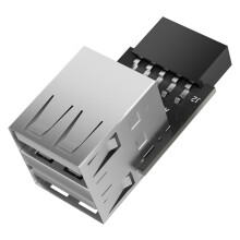 9Pin to USB2.0 Type A Header Converters For-Double port up