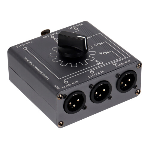 Compact 6,5 mm XLR Sound Routing Selector Sound Switcher Box