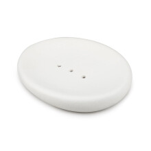 Ceramic Soap Dish with NonSlip Base, Matte Japanese Style Bathroom Soap Holder for Shower and Sink, White