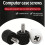 100Pcs Metal Hand Twist Screws for Computer Case Side-Black 7