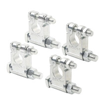 Battery Terminal Connectors 4Pcs Zinc Alloy Heavy Duty Low Resistance Clamps for Car Boat Truck RV