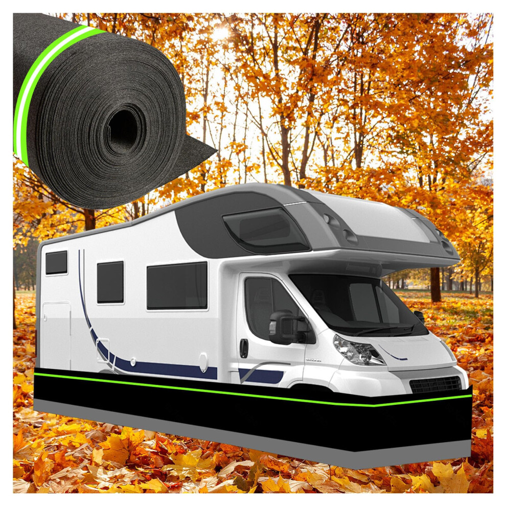 Rv Winter Skirt 95Cm Tall Weatherproof Felt Skirting For Mobile Home Exterior Easy Diy Installation Black 9330225583868