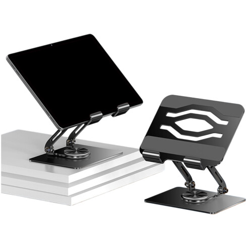 Support pliable Portable pour tablettes rotatives, avec-Blanc 2