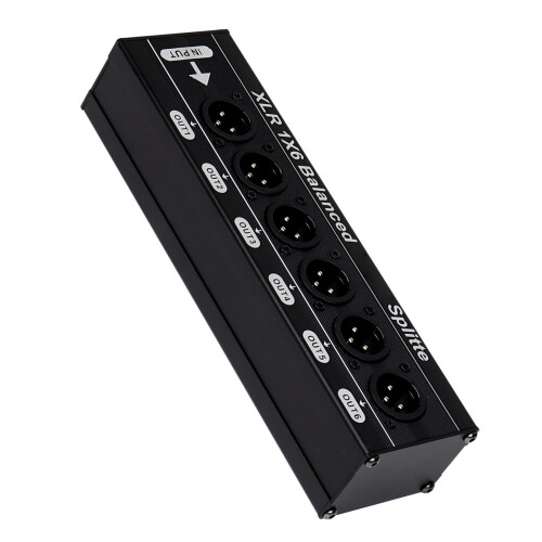 Fortschrittlicher symmetrischer XLR-Soundsplitter mit 1 Eingang