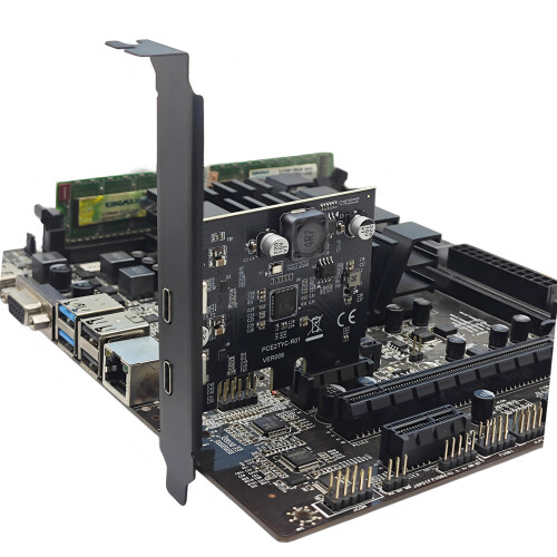 UPD720202 Control USB3.0 PCIe Expansion Card Featuring 2 Type C 1