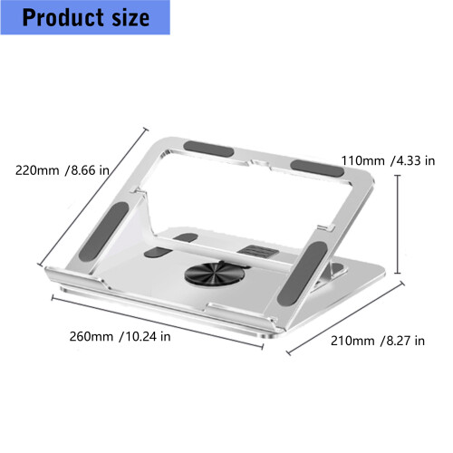 Portable Notebook Stand And Aluminum Construction 7 Adjustable 2