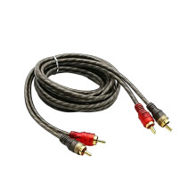 Câble de son d'amplificateur stéréo 2RCA mâle à 2RCA mâle,-2