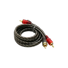 Câble de son d'amplificateur stéréo 2RCA, fil métallique-4