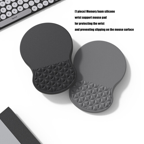 Comfortable Long Hours Ergonomic Mouse Pad Memory Foam-Gray 2