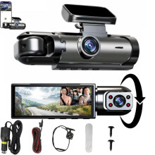 Dual 1080P Dash Cam Front and Rear with WiFi, Night Vision, Wide Angle, 24H Parking Mode