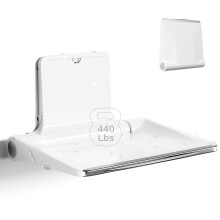 Folding Shower Seat Wall Mounted 440lbs Capacity, Easy‑Clean Luxury Bench for Adults and Seniors