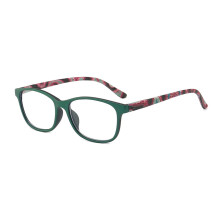 Blue Light Blocking Reading Glasses for Women and Men, Lightweight Square Frame with Spring Hinges