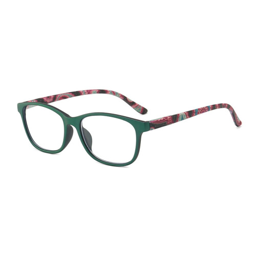 Blue Light Blocking Reading Glasses for Women and Men, Lightweight Square Frame with Spring Hinges