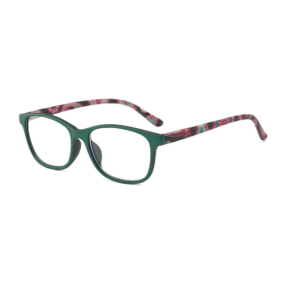 Blue Light Blocking Reading Glasses for Women and Men, Lightweight Square Frame with Spring Hinges